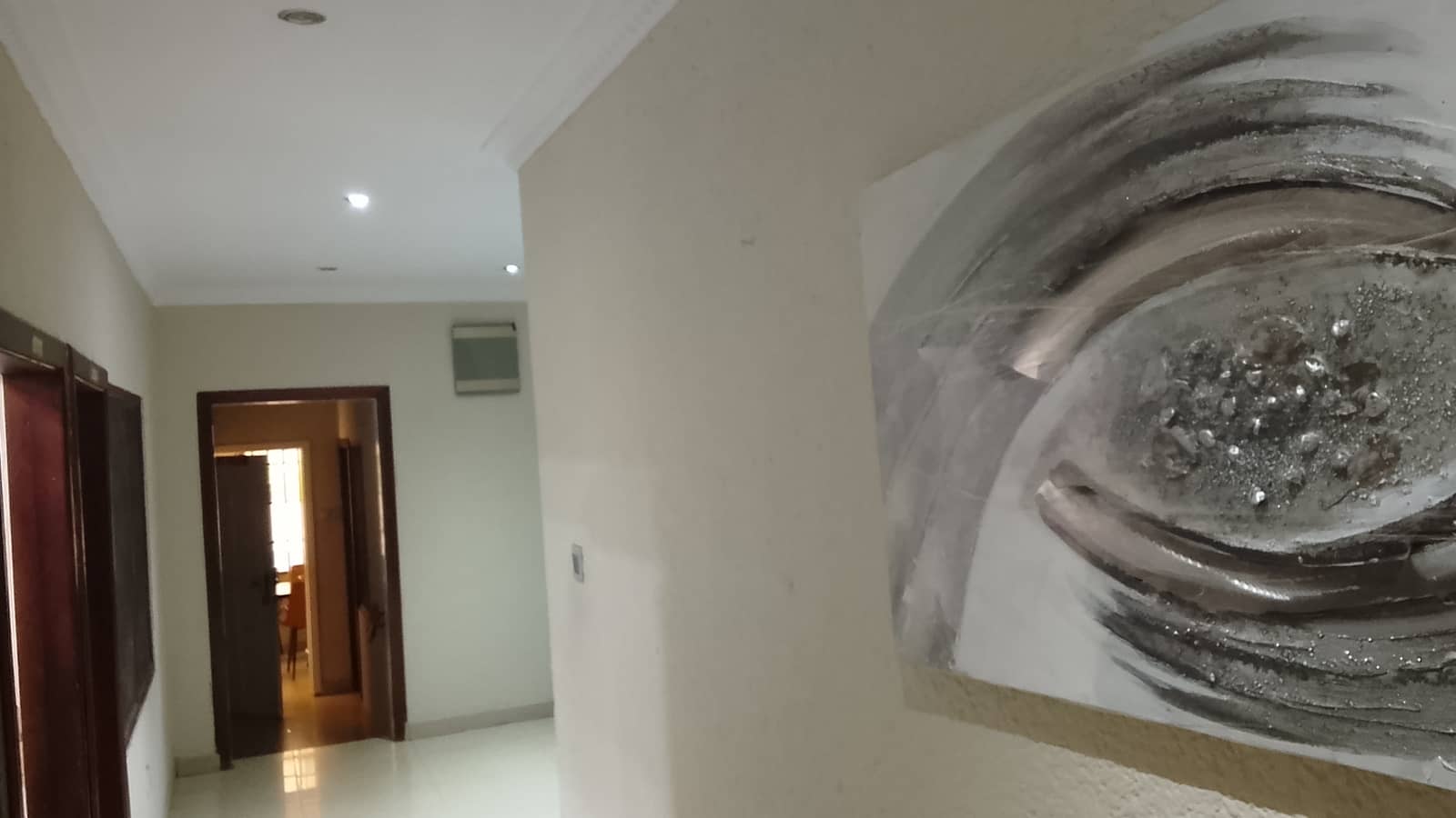 Corridor leading to the treatment rooms