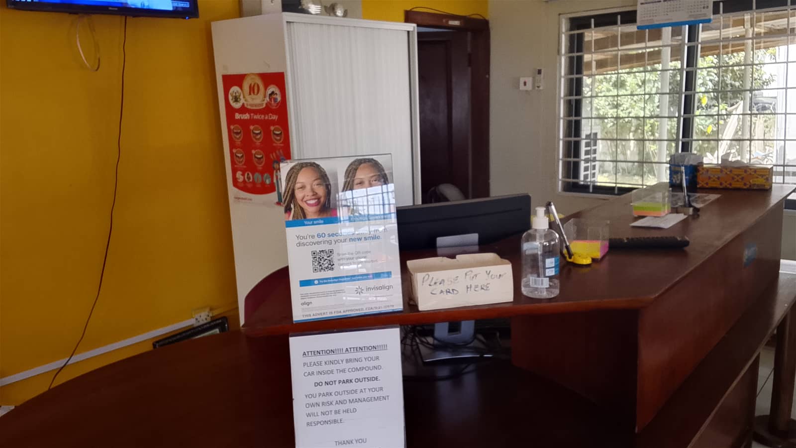 Reception desk at Poku Memorial Dental Clinic
