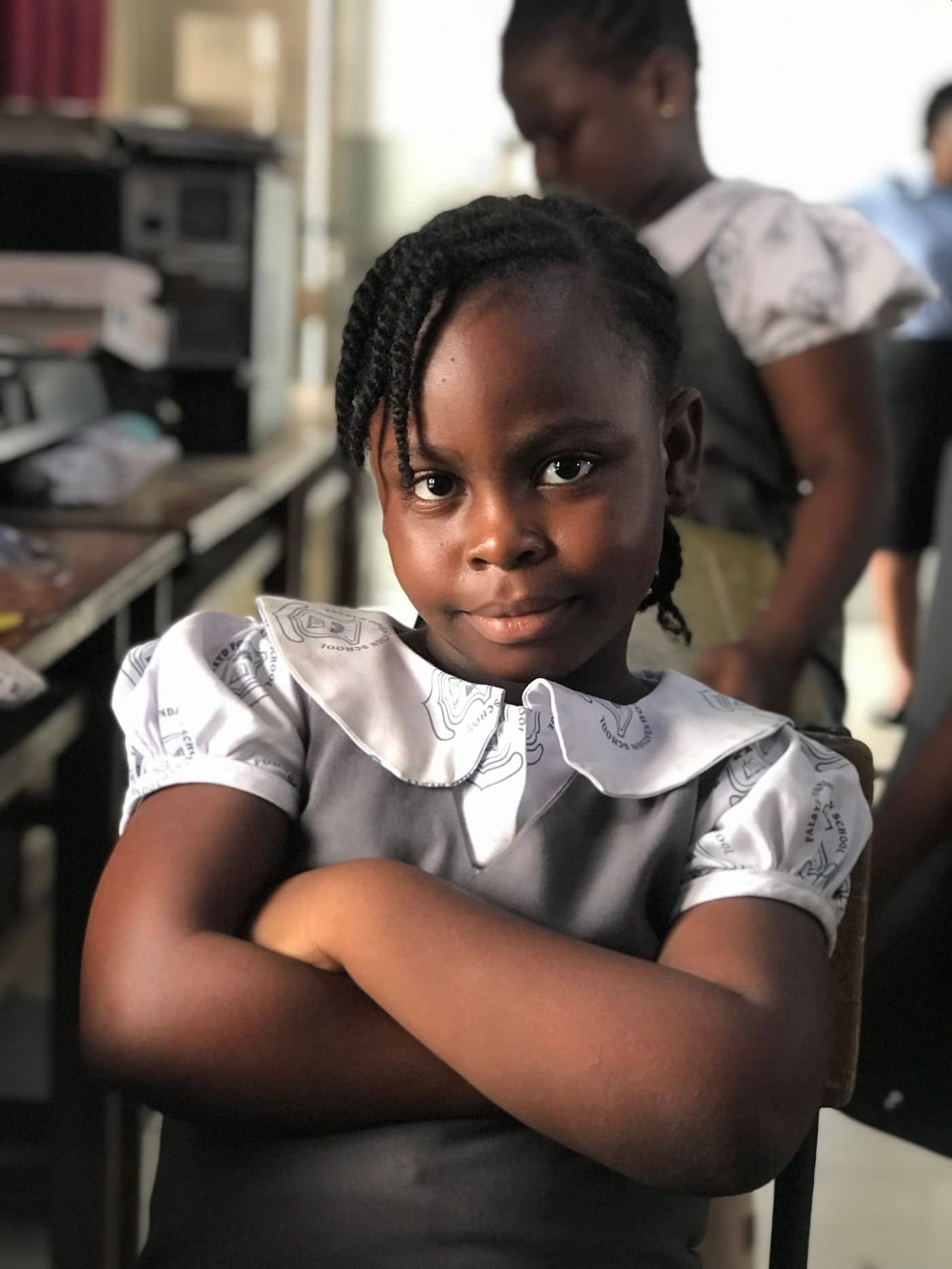 Smiling schoolgirl in Ghana
